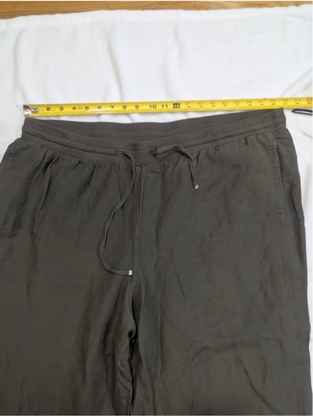 Lane Bryant Linen Cropped Pants Olive Size 22 24 - Picture 5 of 10